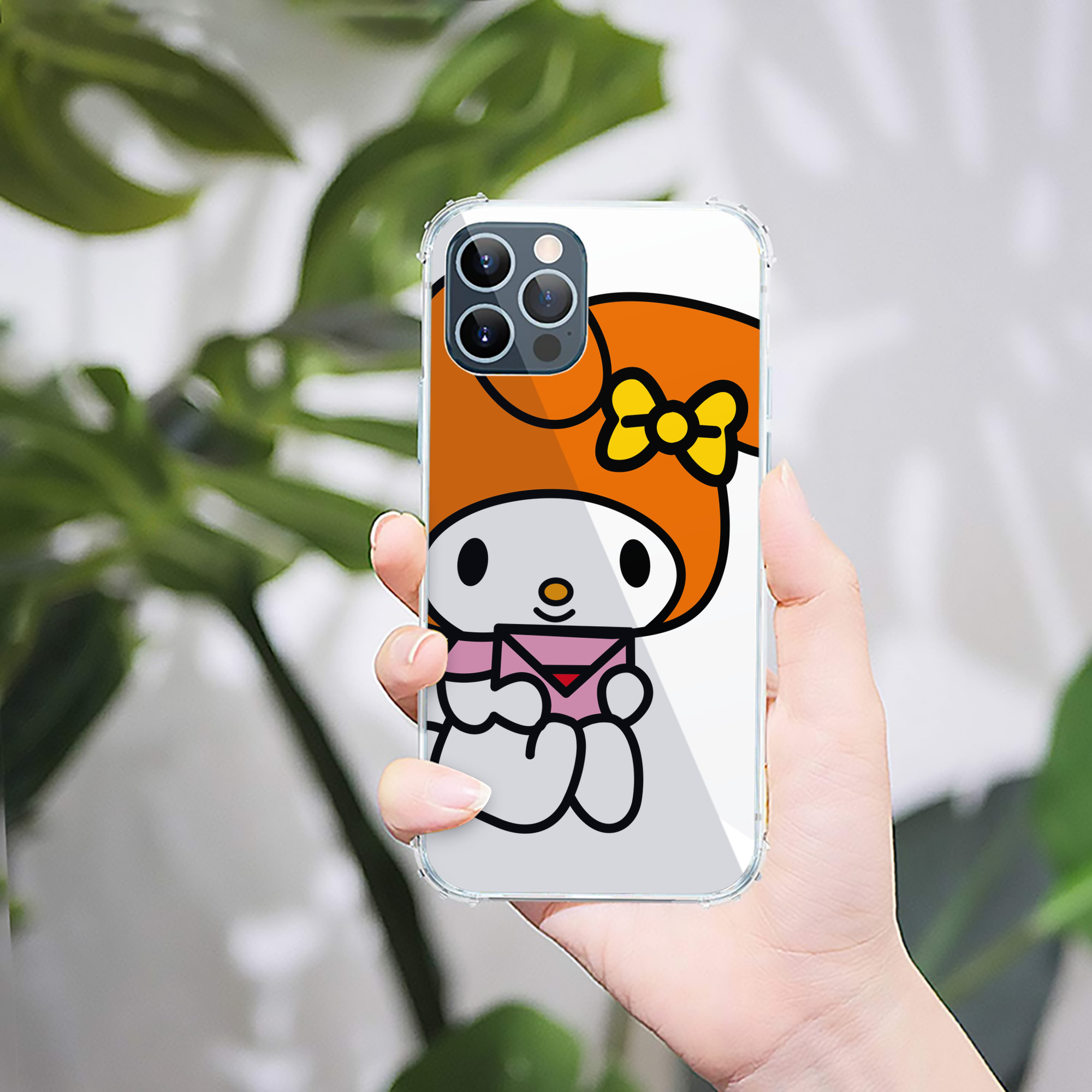 （画像用） Hello Kitty ハローキティ 【iPhone 12シリーズ対応】透明スマホケース（クリアソフトケース）